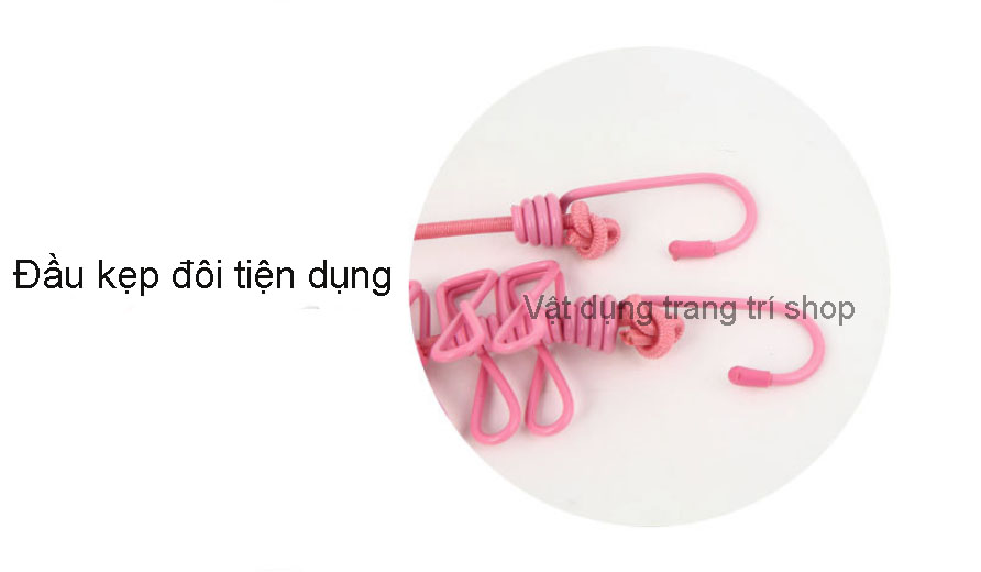 Dây Phơi Đồ 12 Kẹp Đa Năng
