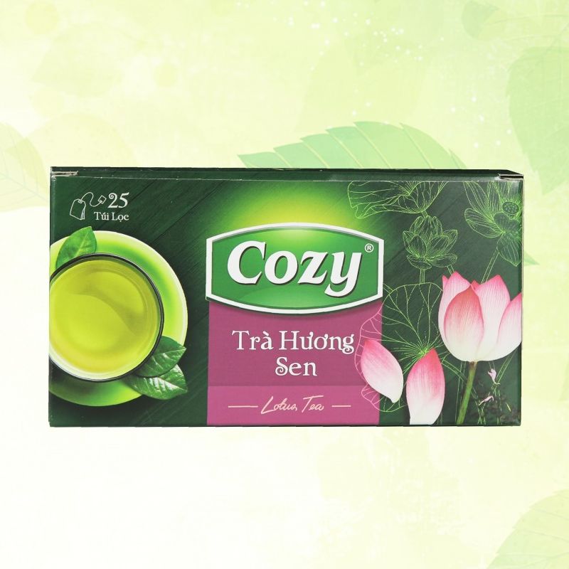 Trà túi lọc cozy hương sen 50g (25 gói x 2g)