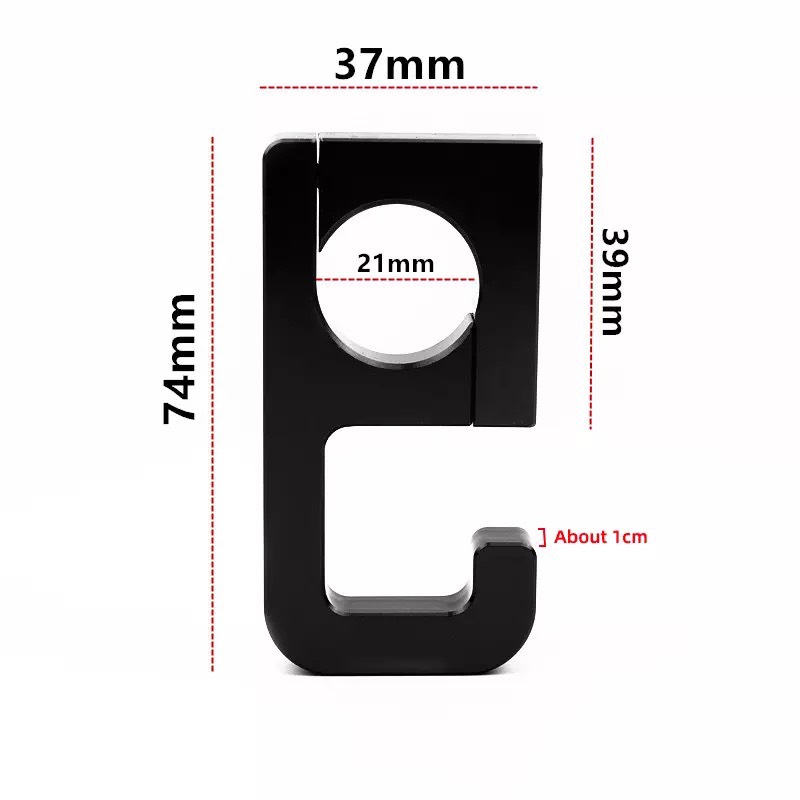 Móc Treo Đồ Số 9 Gắn Ghi Đông 22mm [ Giá 1 Chiếc ]