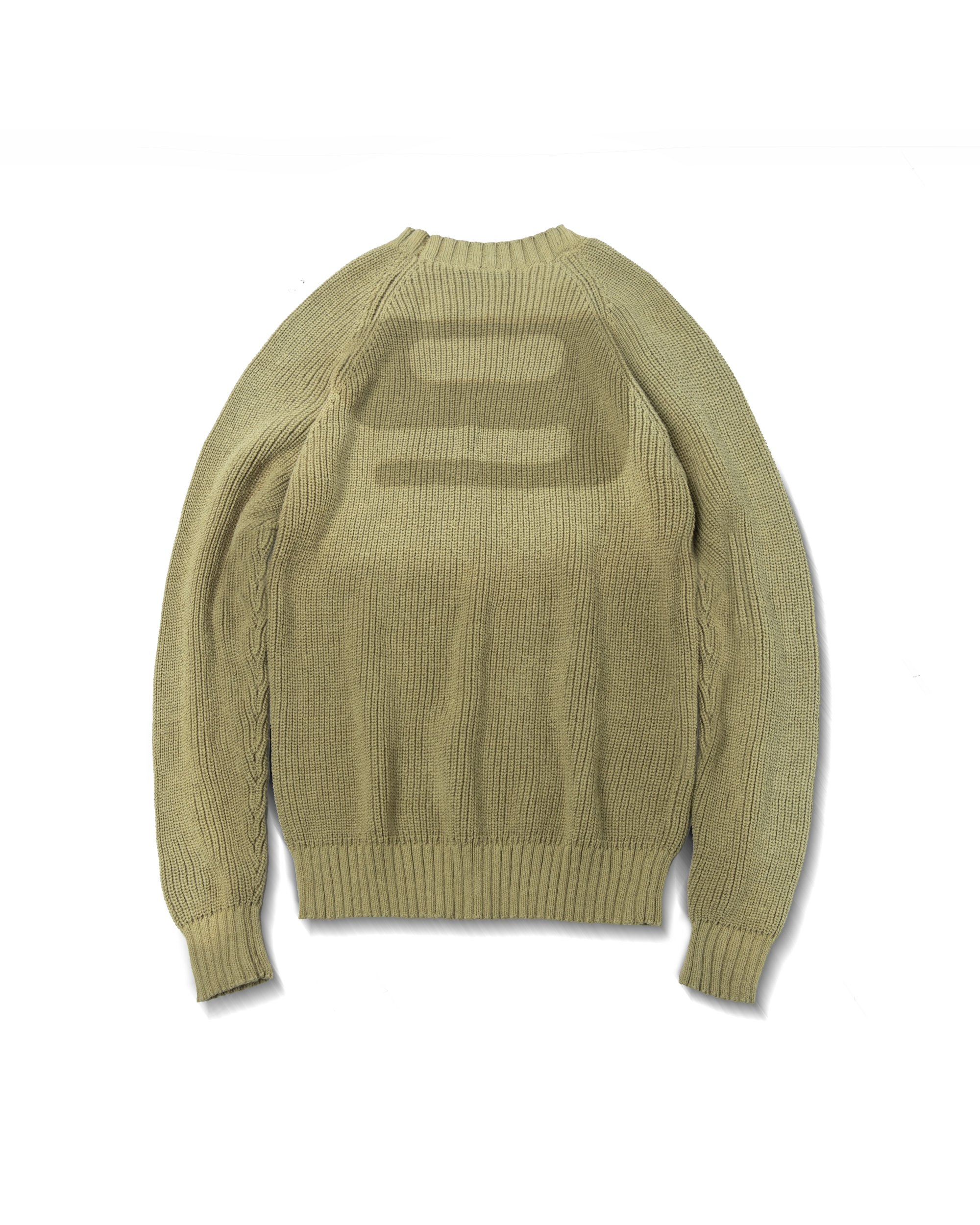 LOGO WASHED YELLOW KNIT SWEATER