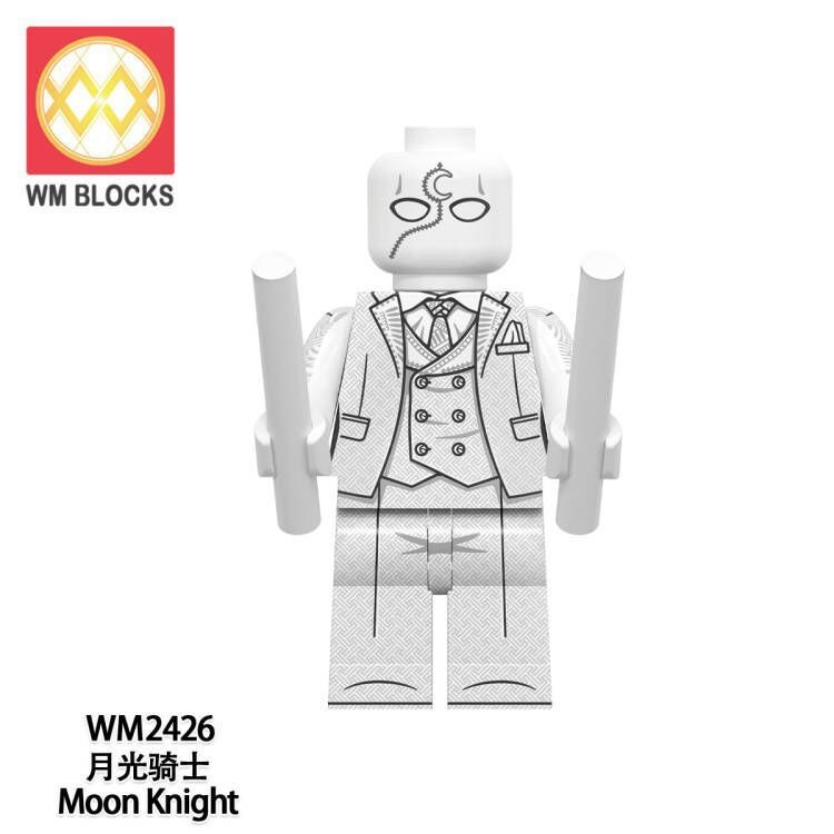 Đồ chơi lắp ráp mini nhân vật kỵ sĩ mặt trăng trong phim moon knight wm2425 wm2426