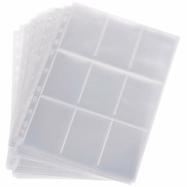 [Siêu Xịn, Siêu dày] Sheet đựng Thẻ Bài 9 ngăn 6.3 cm x 9 cm