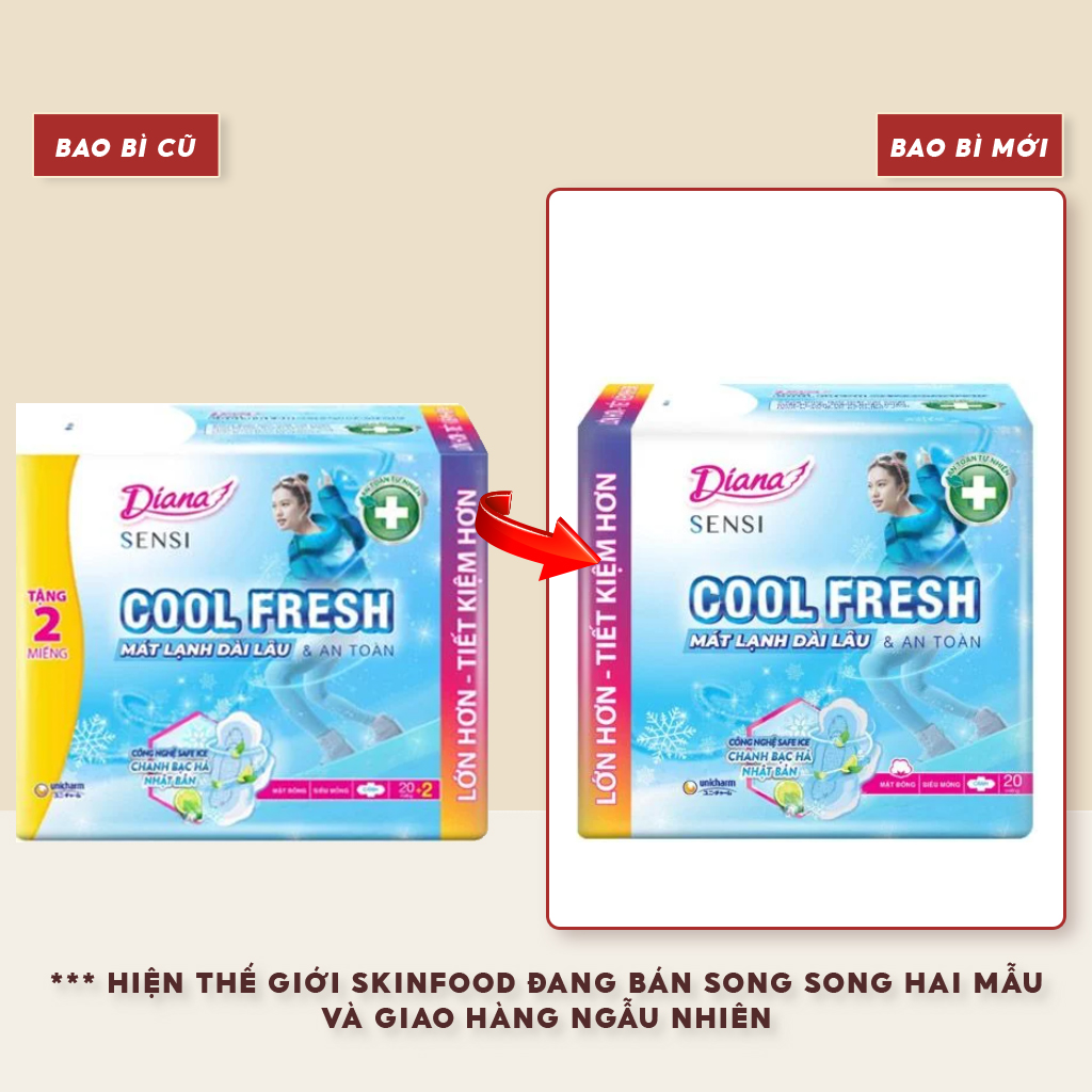 Băng Vệ Sinh Diana Sensi Cool Fresh Có Cánh (Che tên sản phẩm khi giao hàng)