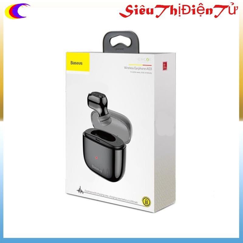 TAI NGHE BASEUS A03 BLUETOOTH 1 BÊN TAI KIÊM ĐỘC SẠC