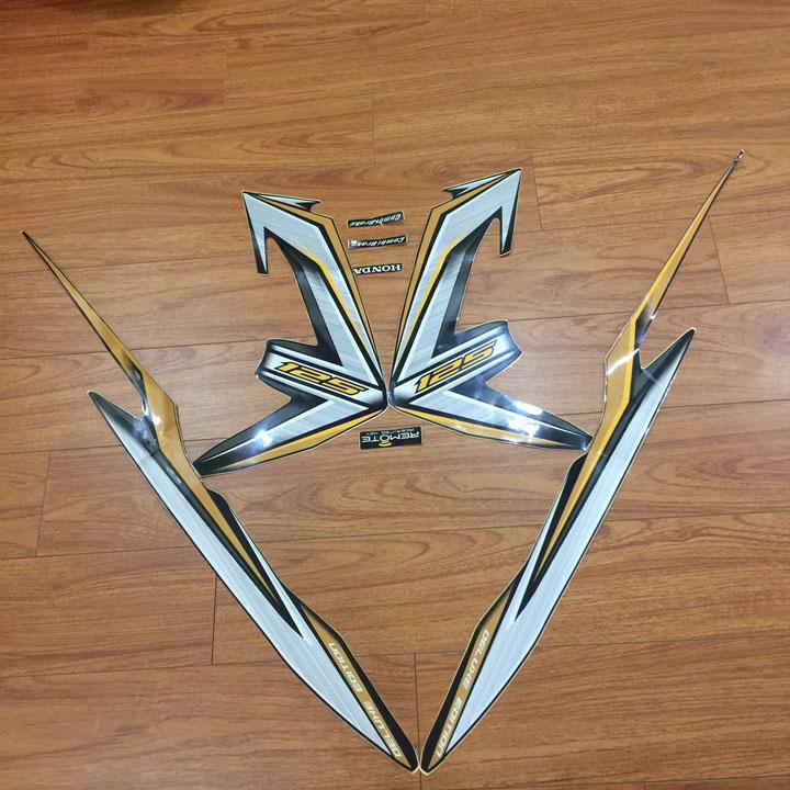 Tem dán xe máy Airblade 125 màu VÀNG đời 2013-2014