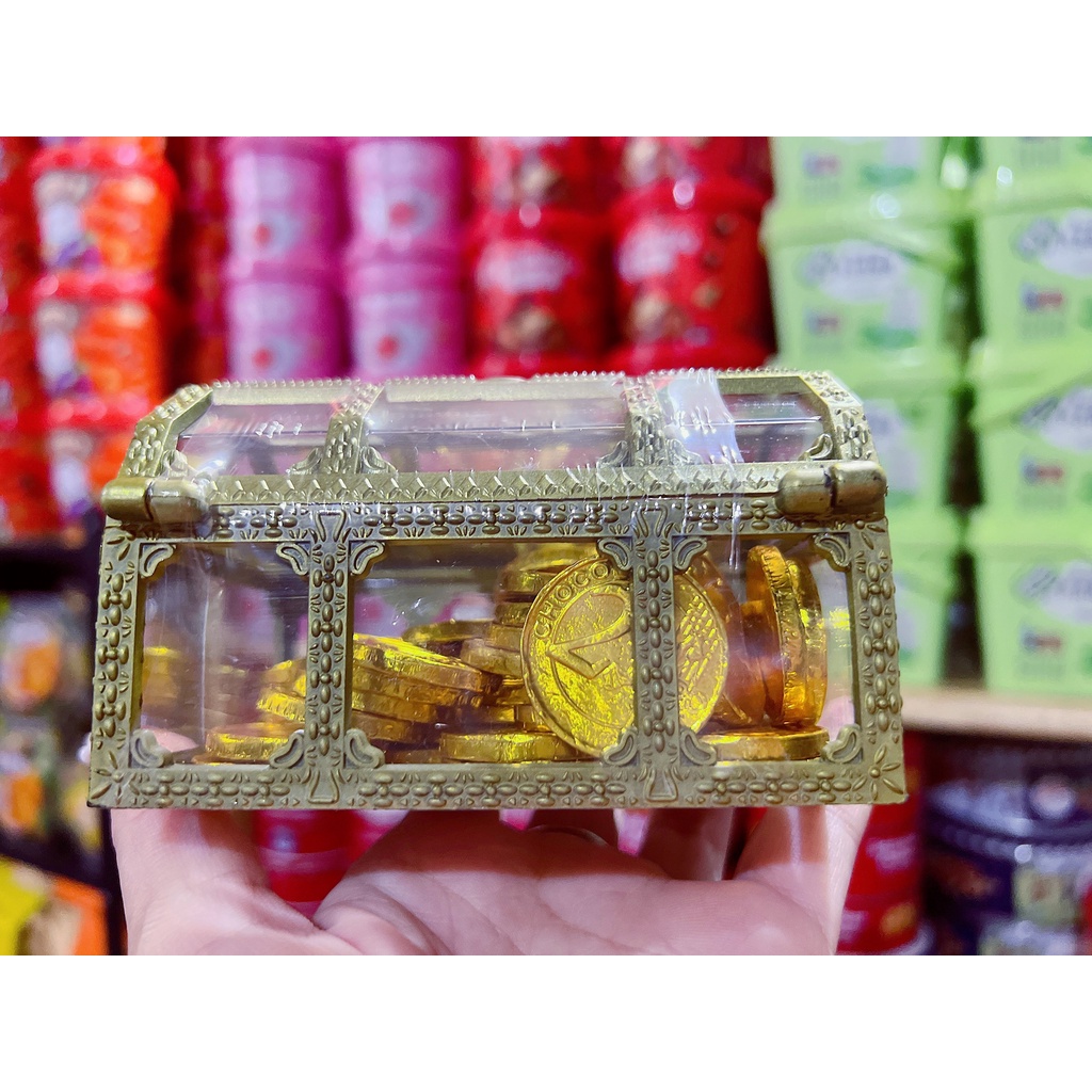 Rương vàng kẹo socola đồng tiền
