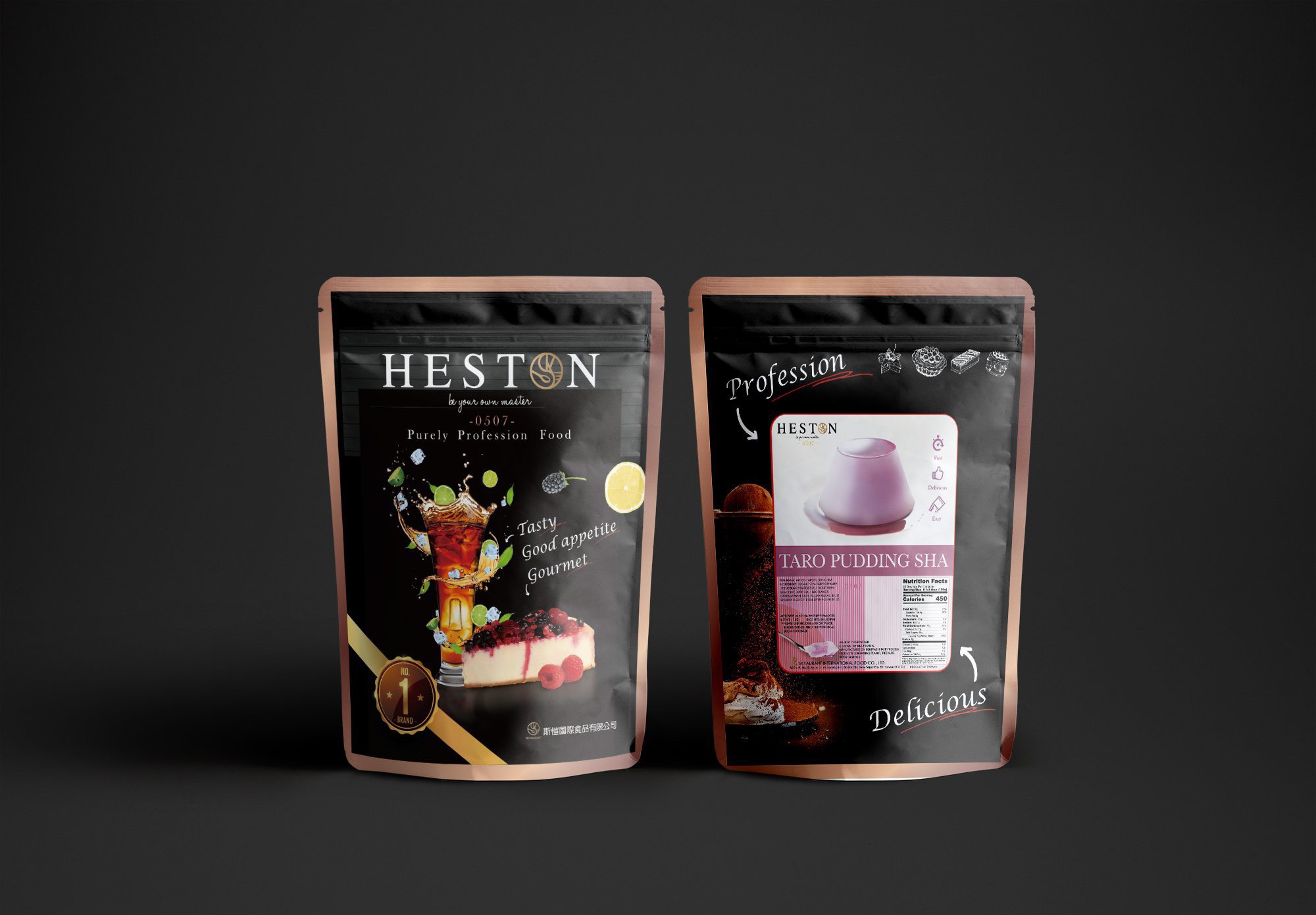 Bột pudding khoai môn hiệu Heston Đài Loan (flan khoai môn)