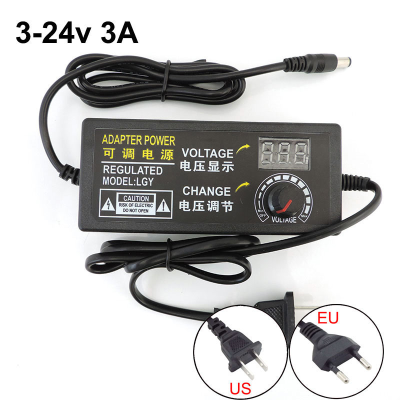Anwela adjustable power supply 3v 5v 6v 8v 9v 12v 15v 18v 24v 1a 2a 5a 10a 220v to 12v 24v 12 24 v volt ac dc switching adapter charger