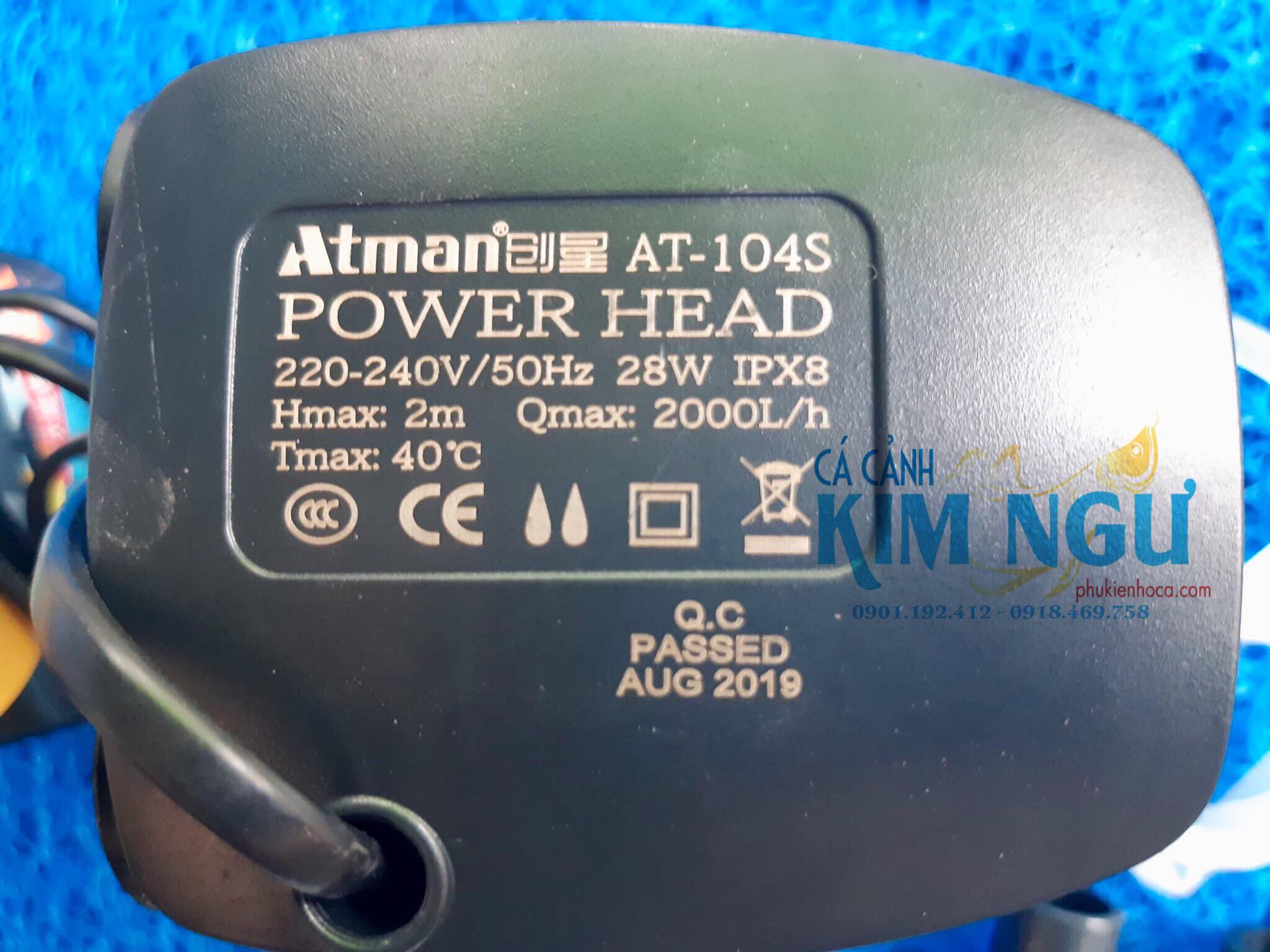 Máy bơm nước hồ cá Atman AT 104S (28W) at104s