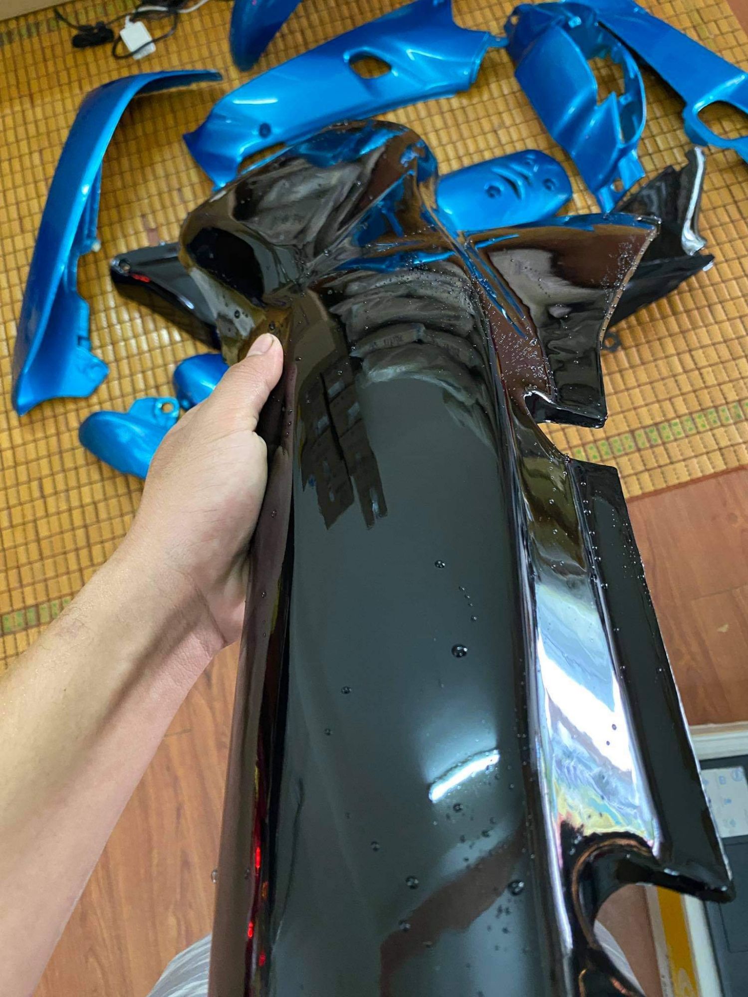 dàn áo wave ABS loại 1 xanh đen