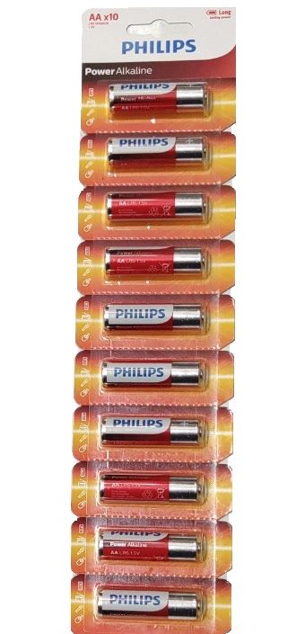 [HCM]Vỉ 10 viên Pin AA Alkaline Philips LR6P10TS