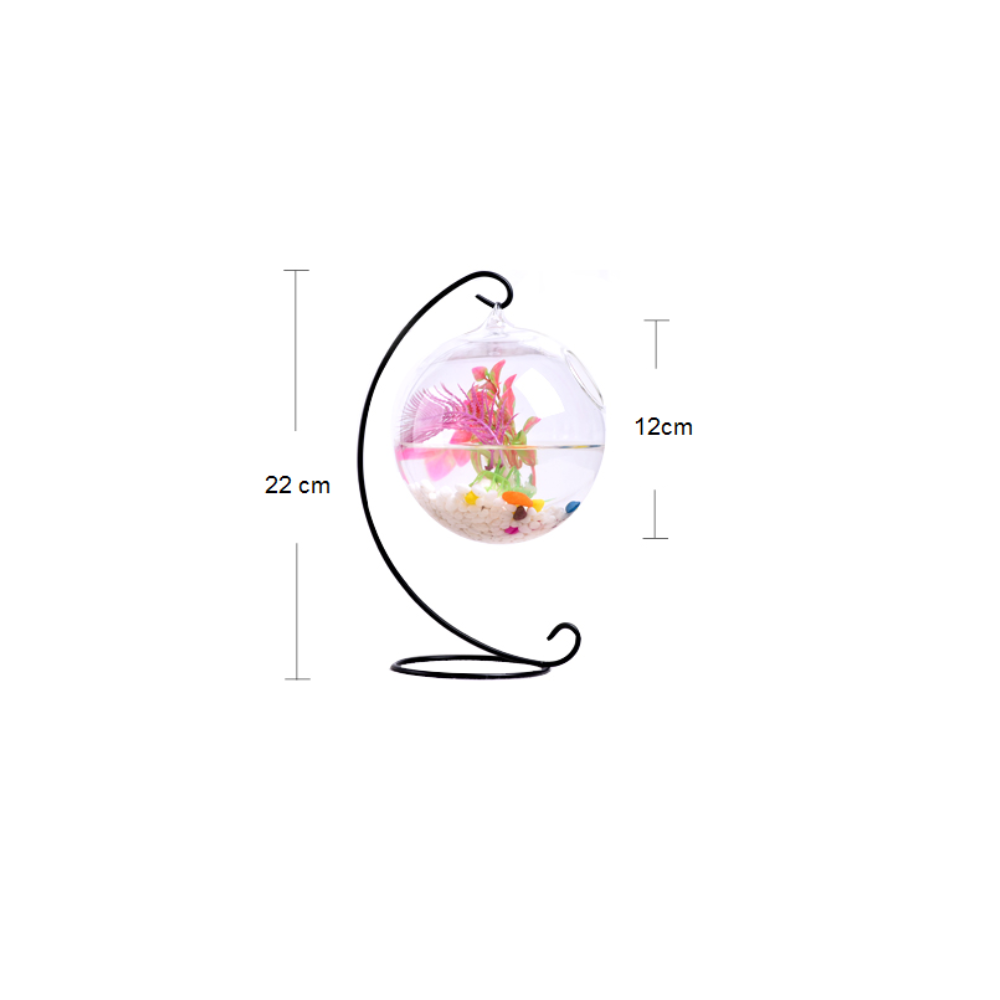 Bể cá mini treo khung chữ C để bàn
