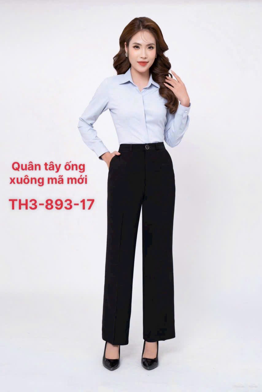 Quần tây thái hòa cao cấp lưng cao 1 nút vải nhập hq cao cấp th3-893