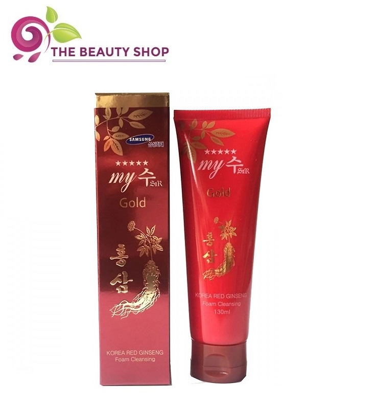 Sữa rửa mặt nhân sâm hàn quốc sáng da my gold - my su s ii r red ginseng foam cleansing 130ml