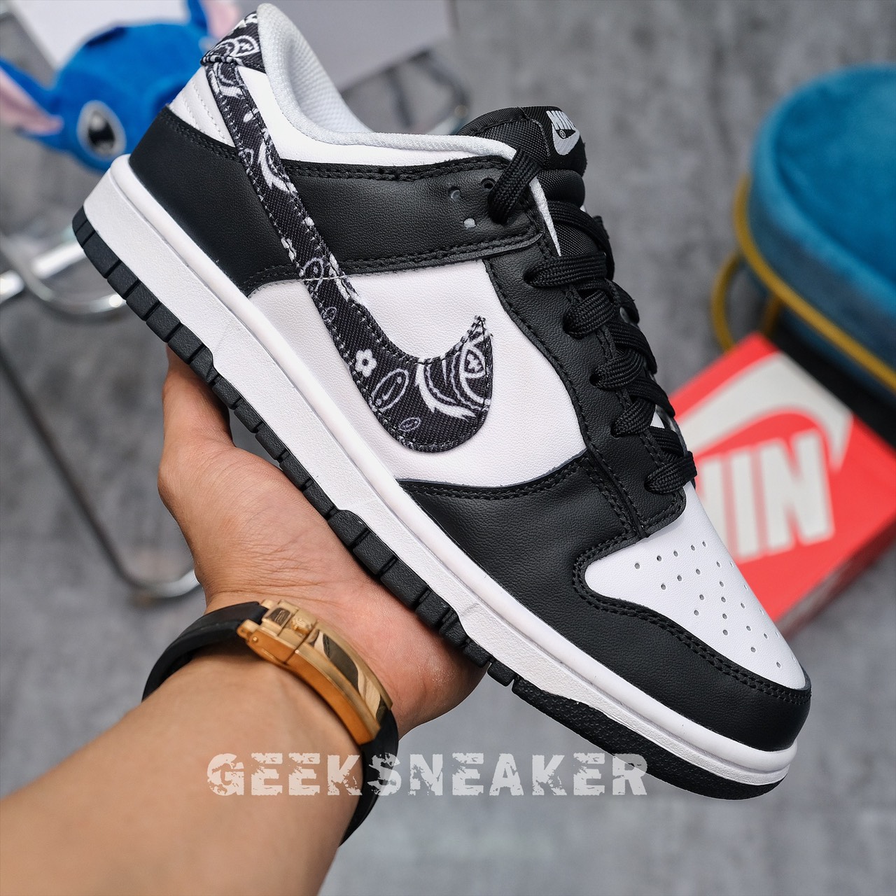[GeekSneaker] Giày Dunk Low Black Paisley