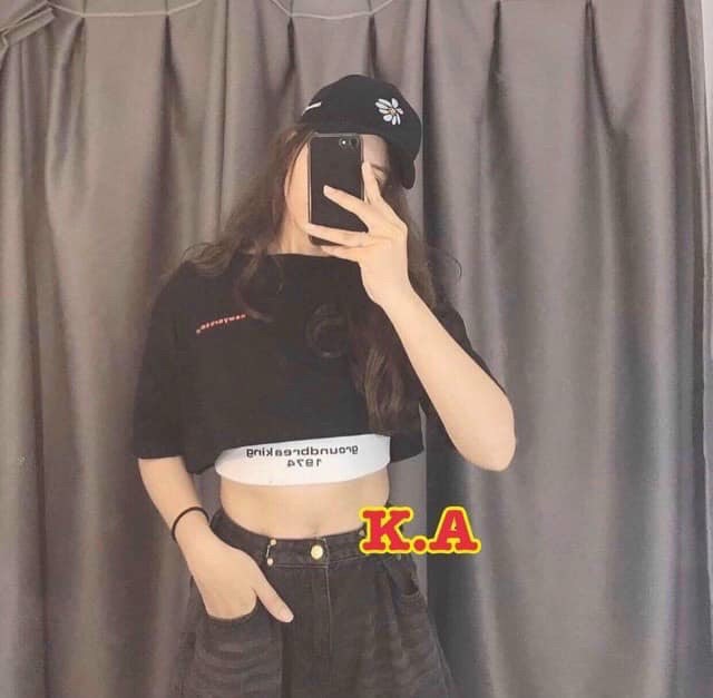 [HCM]Set Áo Croptop Ôm Cá Tính Kèm Bra nữ chất conton 79k