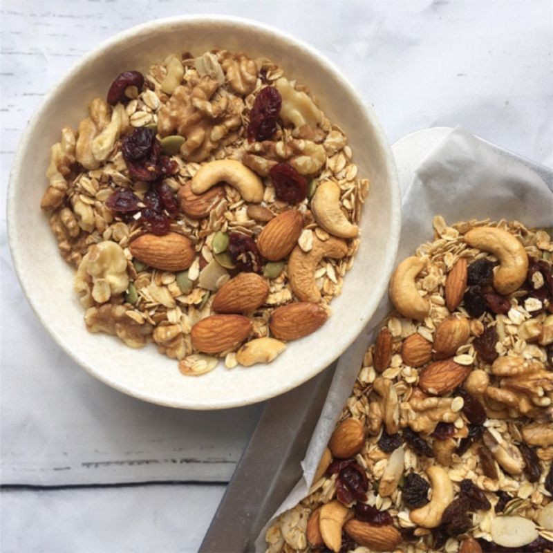 500g ngũ cốc granola ăn liền giảm cân siêu hạt - 500g