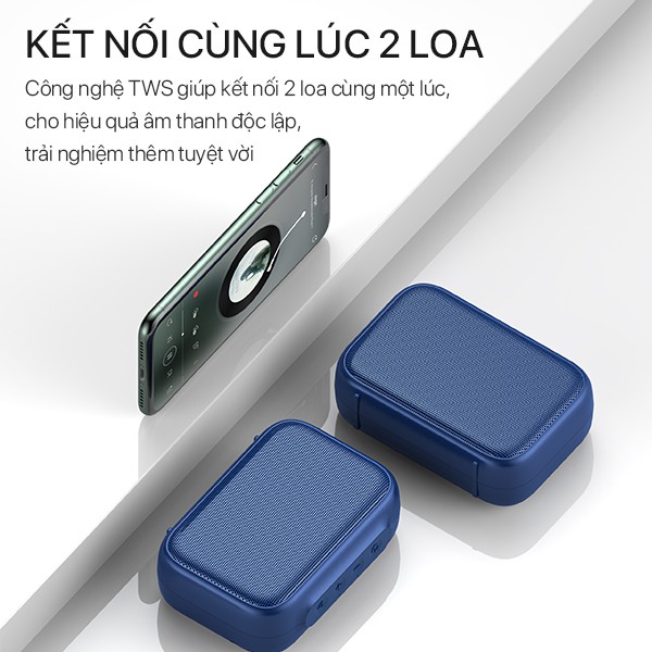 Loa Bluetooth Mini ROBOT RB100/RB110/VIVAN VS1 - Công Suất 5W - Bluetooth 5.0 - 3 Hình Thức Kết Nối - Nghe Nhạc Đến 8H