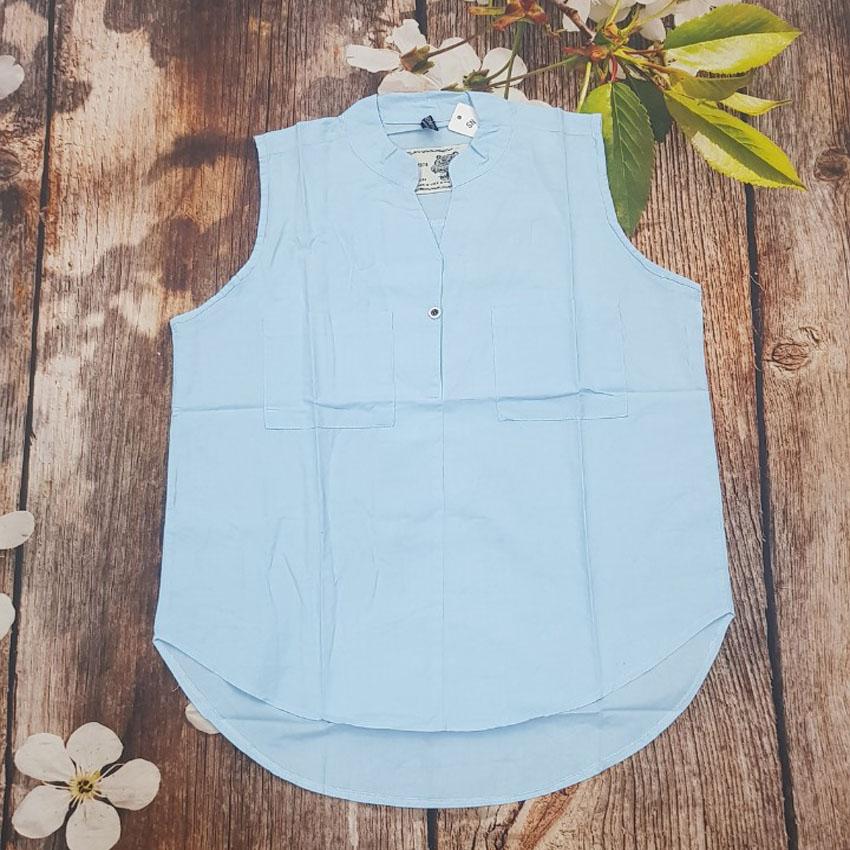 [HCM]ÁO SN CỔ TÀU 1 NÚT KIỂU Ở GIỮA