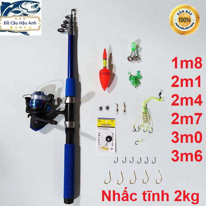 Bộ cần câu rút Shimano carbon 1m8 - 3m6 máy YF200 Tặng kèm phụ kiện   (cam kết đổi trả trong 2 tuần đầu)