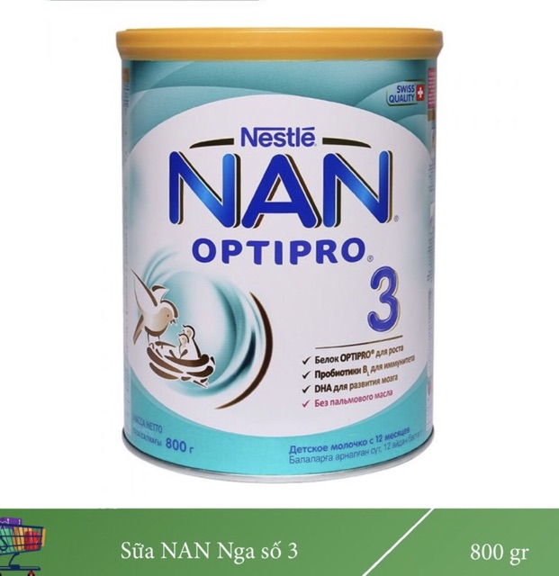 Sữa Nan Nga Số 1234 800GSố 3(12-18 Tháng)