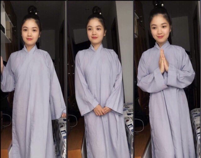 ÁO TRÀNG PHẬT TỬ ÁO LAM#ĐỒ ĐI CHÙA
