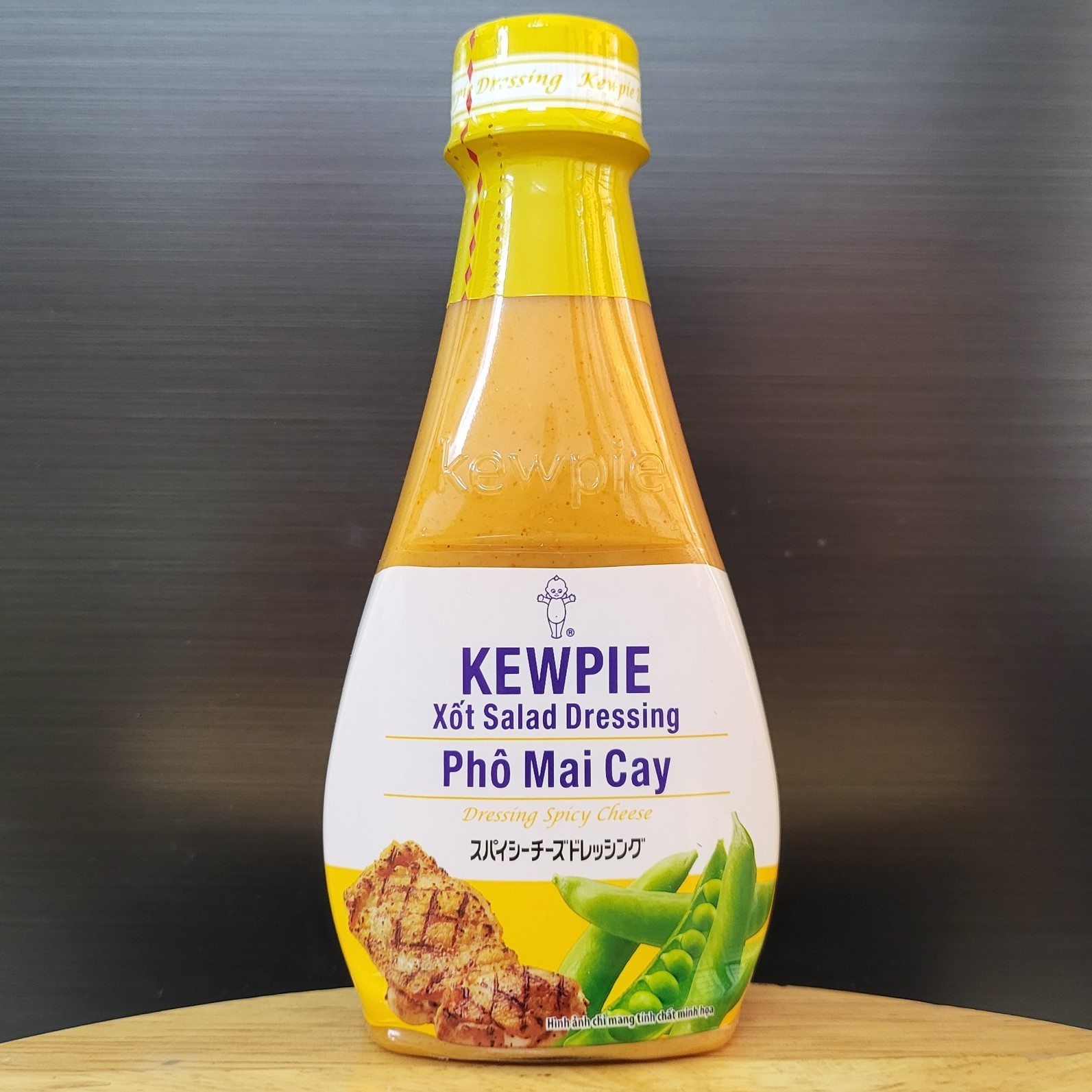 KEWPIE – chai CAM 210ml - SỐT PHÔ MAI CAY / Dressing Spicy Cheese