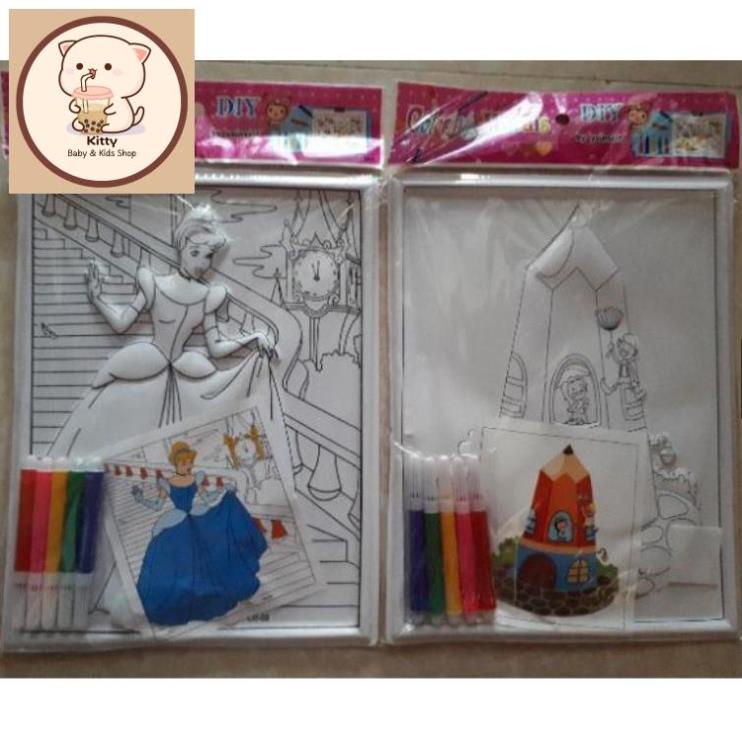 Tranh nhựa 3D tô màu cho bé
