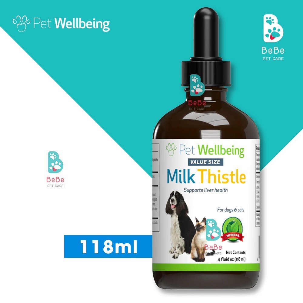 Pet wellbeing milk thistle 59ml - sản phẩm hỗ trợ chức năng gan cho chó mèo - nhập khẩu từ mỹ