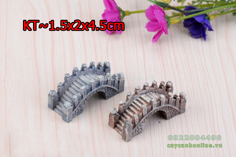 Cây cầu đá trang trí tiểu cảnh sân vườn