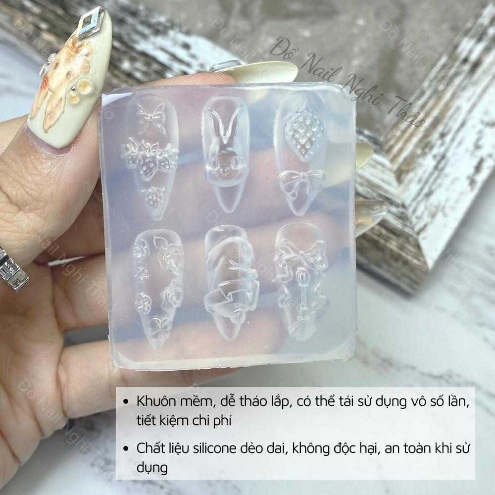 Khuôn silicon nail làm charm