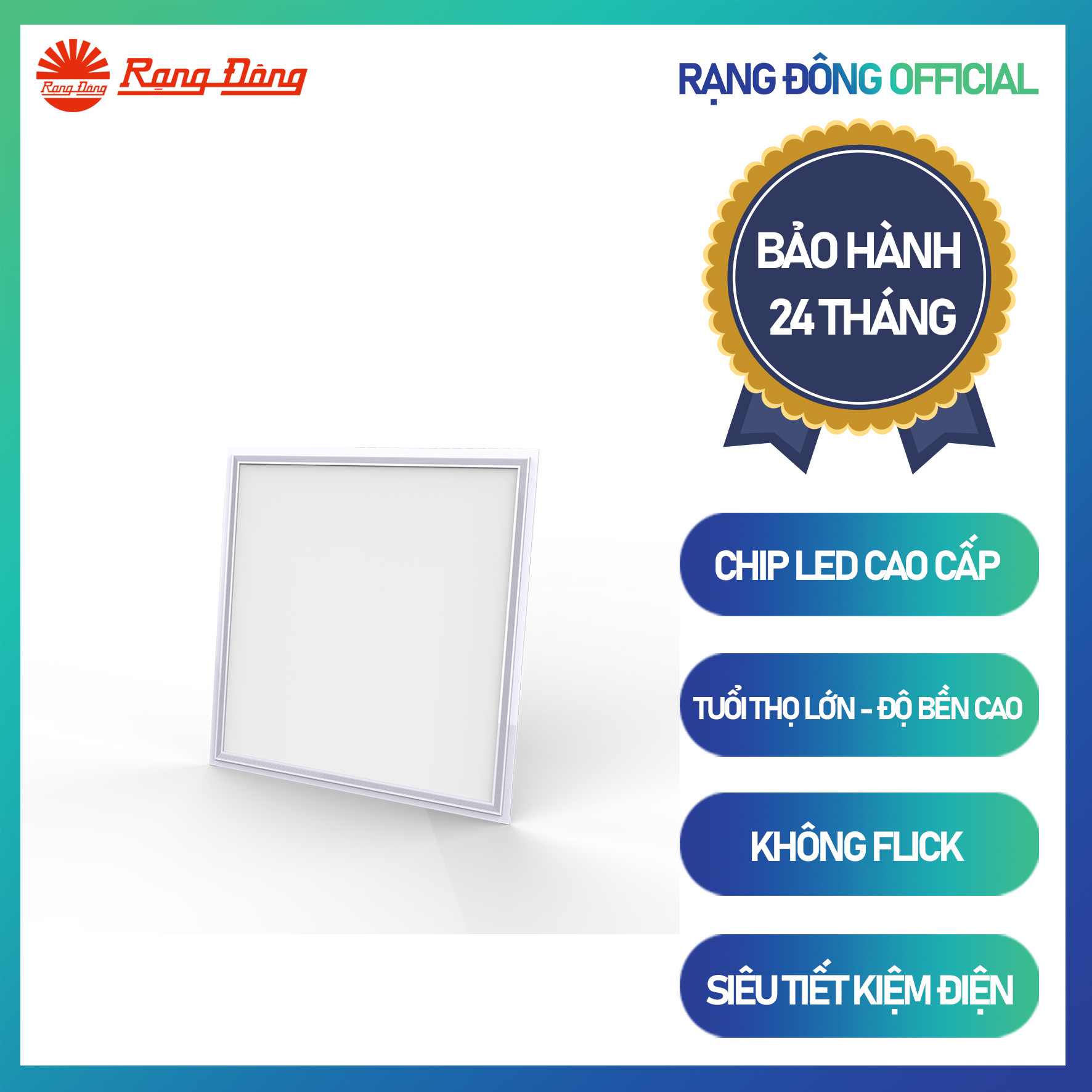 Đèn led panel p08 60x60/ 40w - 6500k/ ss-kpk chính hãng rạng đông siêu tiết kiệm diện dễ dàng lắp đặt cho dải ánh sáng đẹp