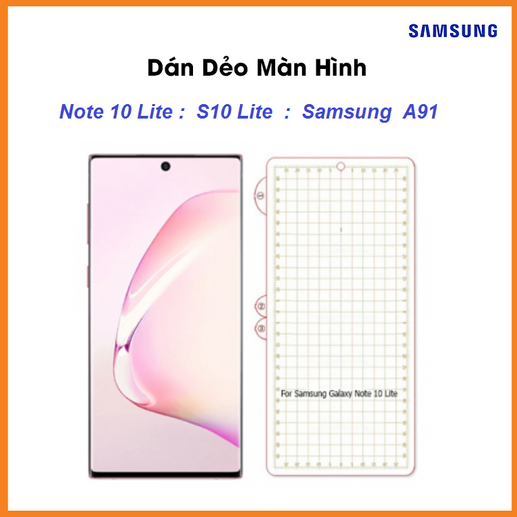Dán dẻo PPF cho Galaxy S10 lite/ Note 10 lite / A91 mặt trước