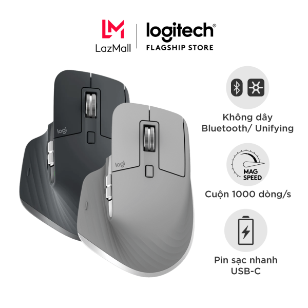 Bảng giá [VOUCHER 150K] Chuột không dây bluetooth Logitech MX Master 3 - Cuộn siêu nhanh, sử dụng trên mọi bề mặt, kết nối cùng lúc 3 thiết bị, sạc nhanh USB-C, Có phiên bản dành cho Mac Phong Vũ