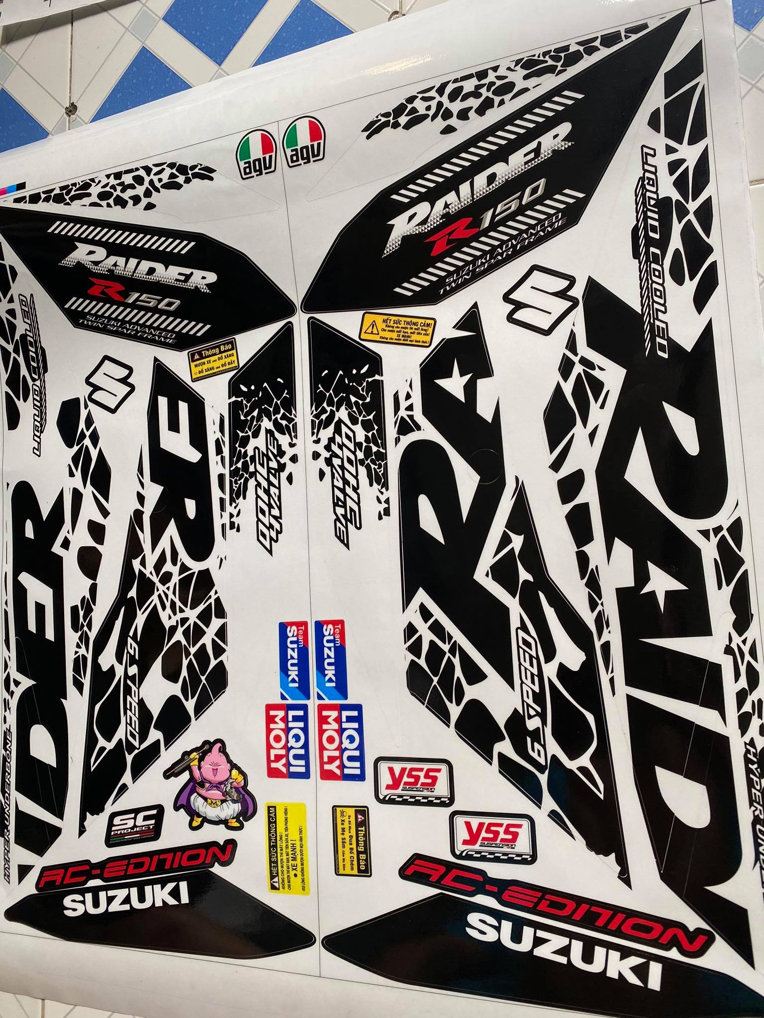 [HCM]TEM RỜI KEO TRONG RAIDER FI STONE 2019 TẶNG TEM DÁN XI NHAN