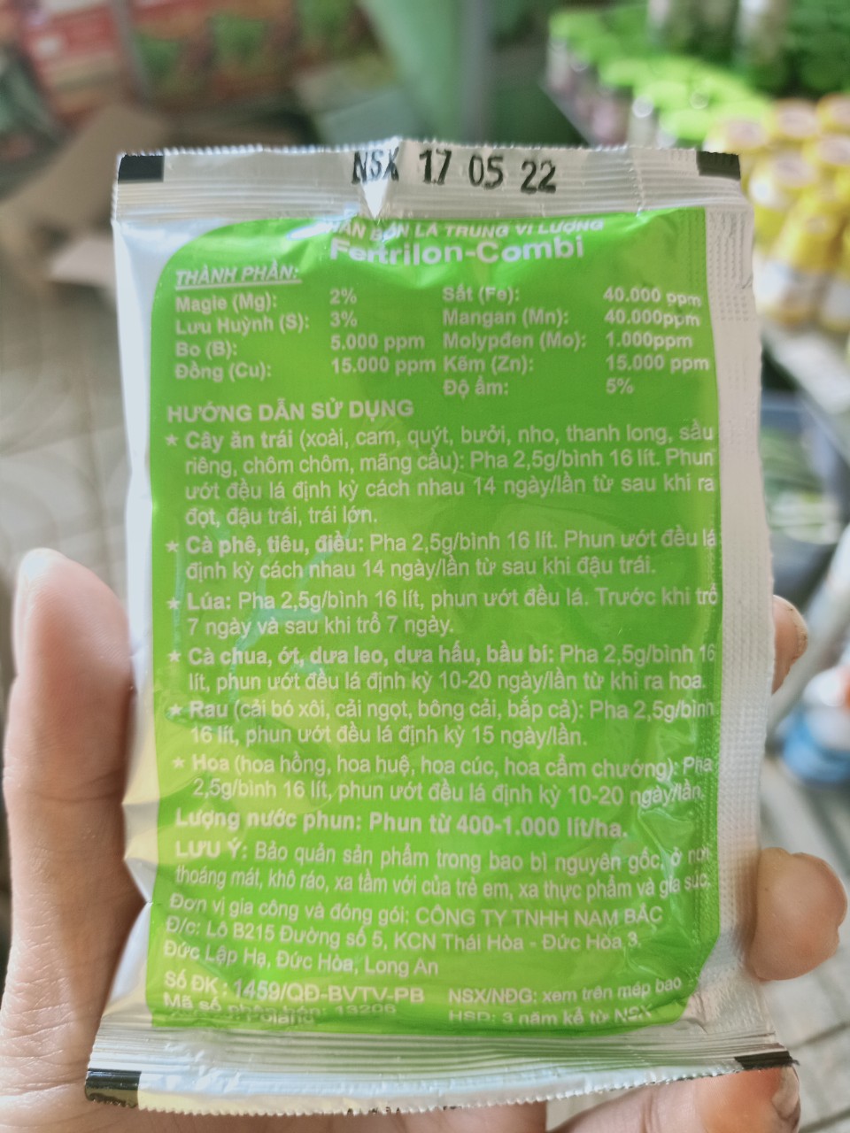 Phân bón vi lượng Fetrilon Combi gói 25gr Behn Meyer Đức
