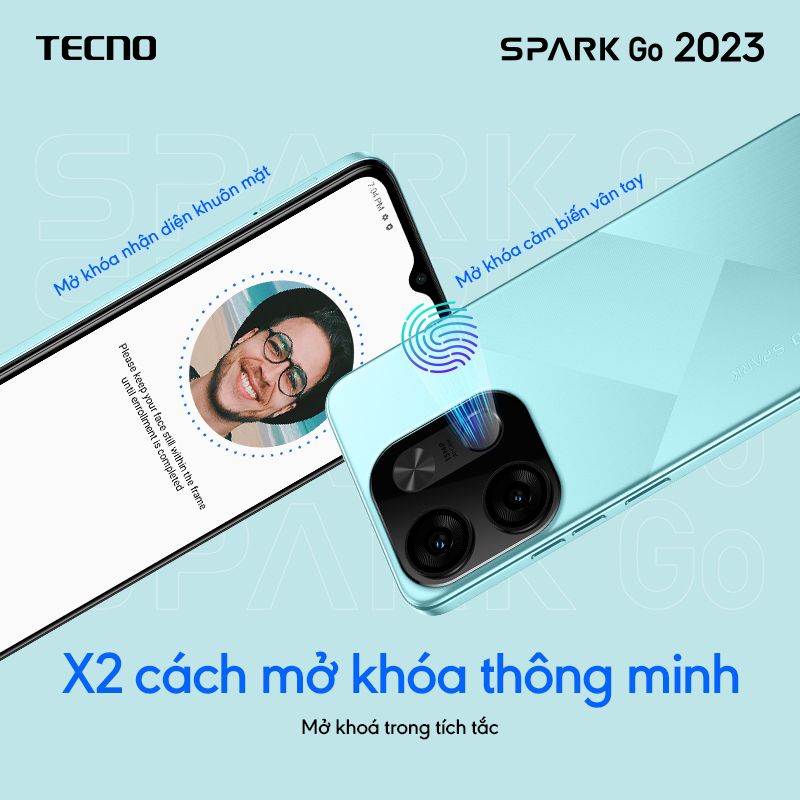 Điện thoại Tecno SPARK GO 2023 4GB/64GB - Helio A22 | 5000 mAh | 6,6" HD+| Cảm ứng vân tay