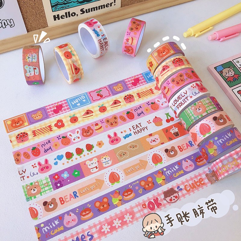 Cuộn washi hoạt hình dễ thương