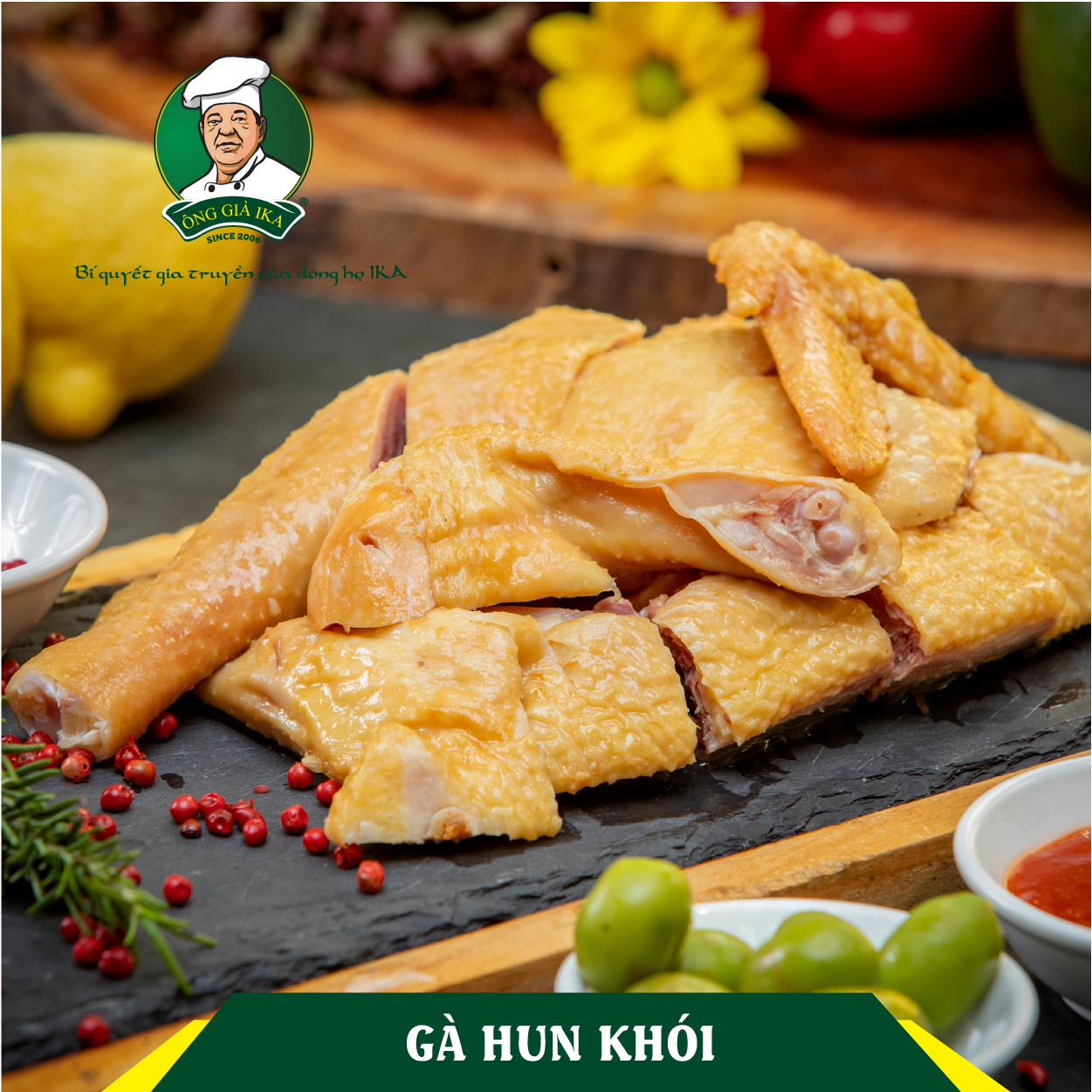 [ Chỉ giao HCM & Hà Nội] Gà hun khói 450g Ông già Ika