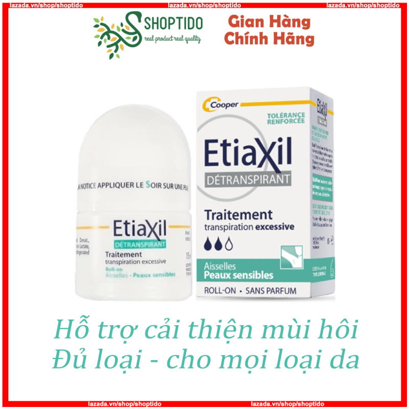 Lăn khử mùi Etiaxil của Pháp 15ml nhiều loại dành cho mọi loại da NPP Shoptido cao cấp