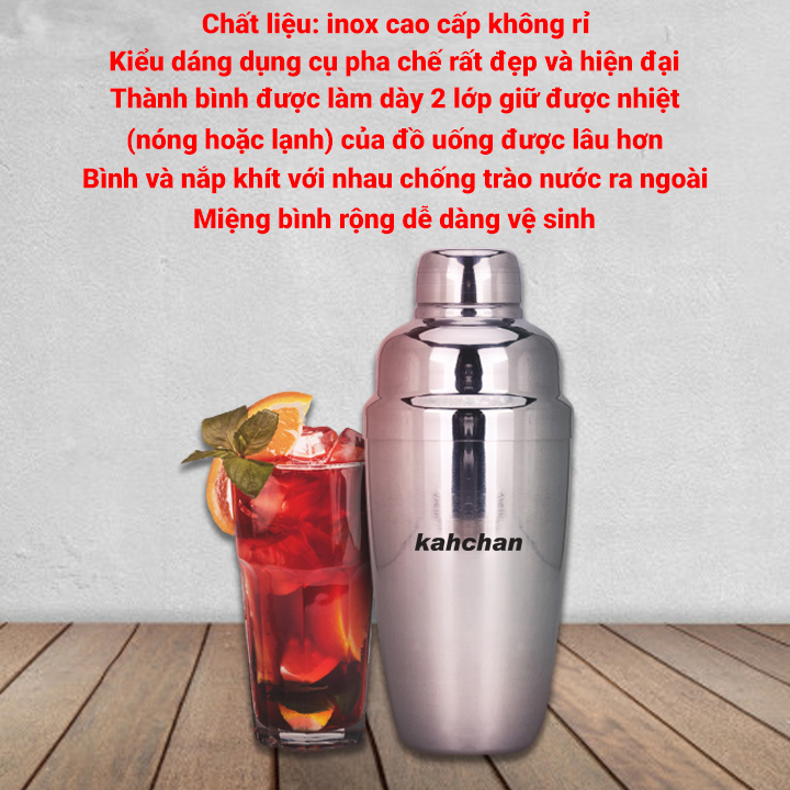 Shaker inox 550ml  kahchan