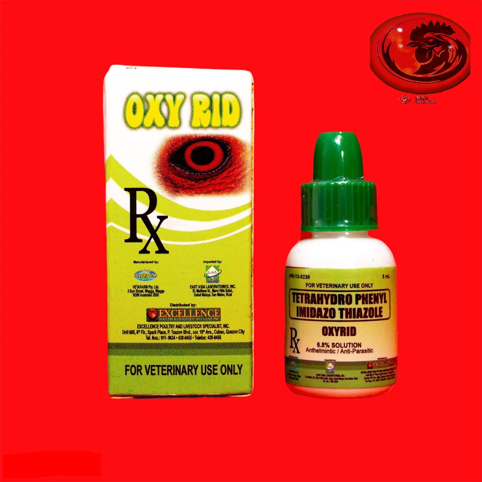 OxyRid nhỏ mắt , giun mắt cho gà đá 1 chai 5ml