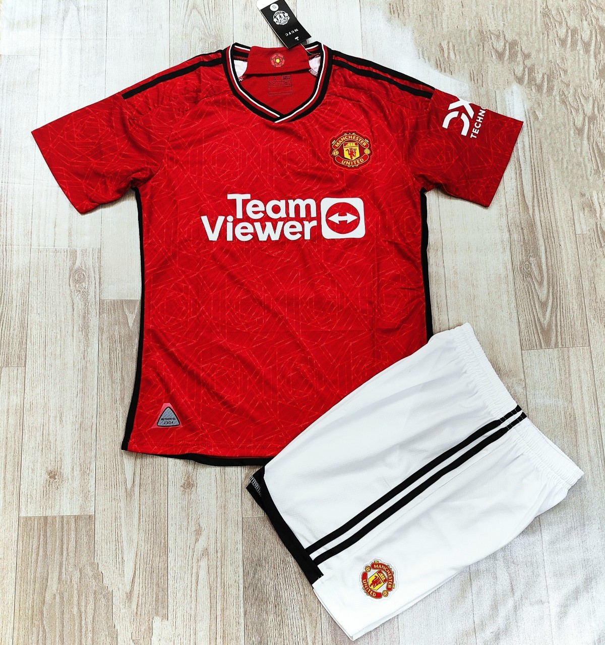 Bộ Quần Áo Đá Banh Clb Bóng Đá Mu Manutd Sân Nhà Khách Đỏ Trắng 23 24 Năm  2023 2024 Cổ Tròn Mới - Mixasale