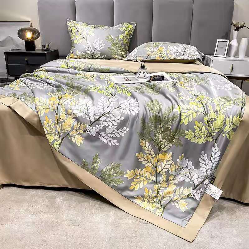 Bộ drap LỤA THÁI HÌNH HOA cao cấp 5 món CÓ MỀN CHẦN