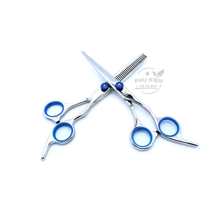 Kéo cắt tóc VS (Kéo cắt và tỉa - Loại tốt, Quoay xanh) - bộ 2 cái