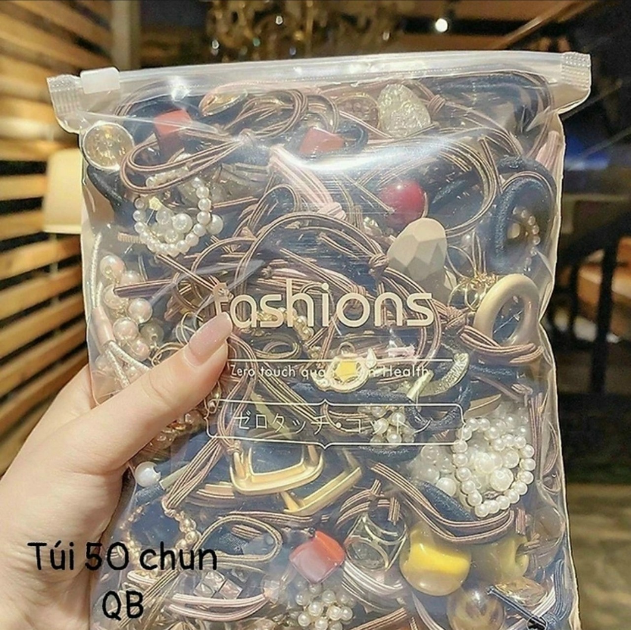 Set Túi dây cột tóc 50 cái/ túi