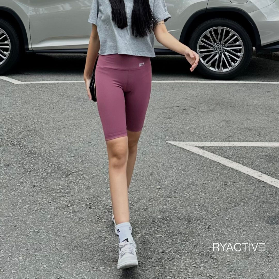 Quần biker ngắn thể thao ryactive - long biker pink