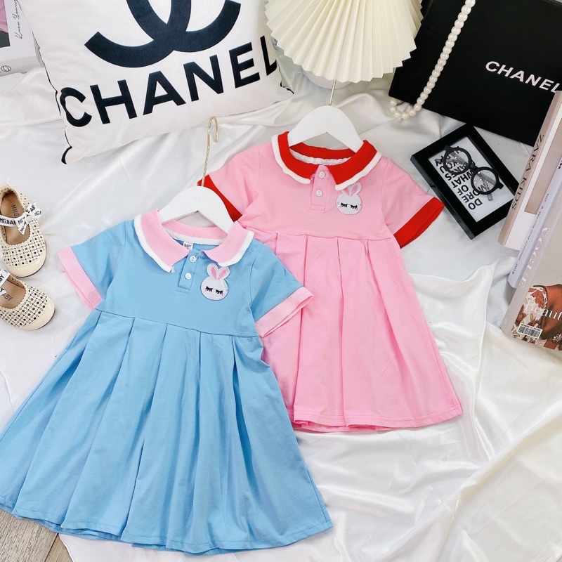 Váy polo thỏ siêu xinh cho bé