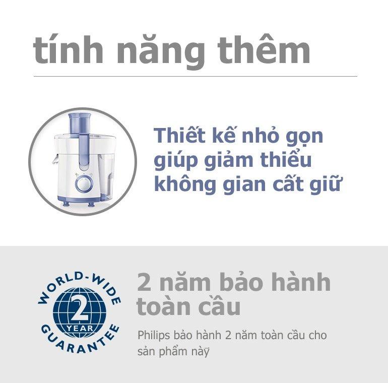 MÁY ÉP TRÁI CÂY PHILIPS HR1811 500ML (TRẮNG) - Hàng Công ty ( Bảo hành 2 năm trên toàn quốc)