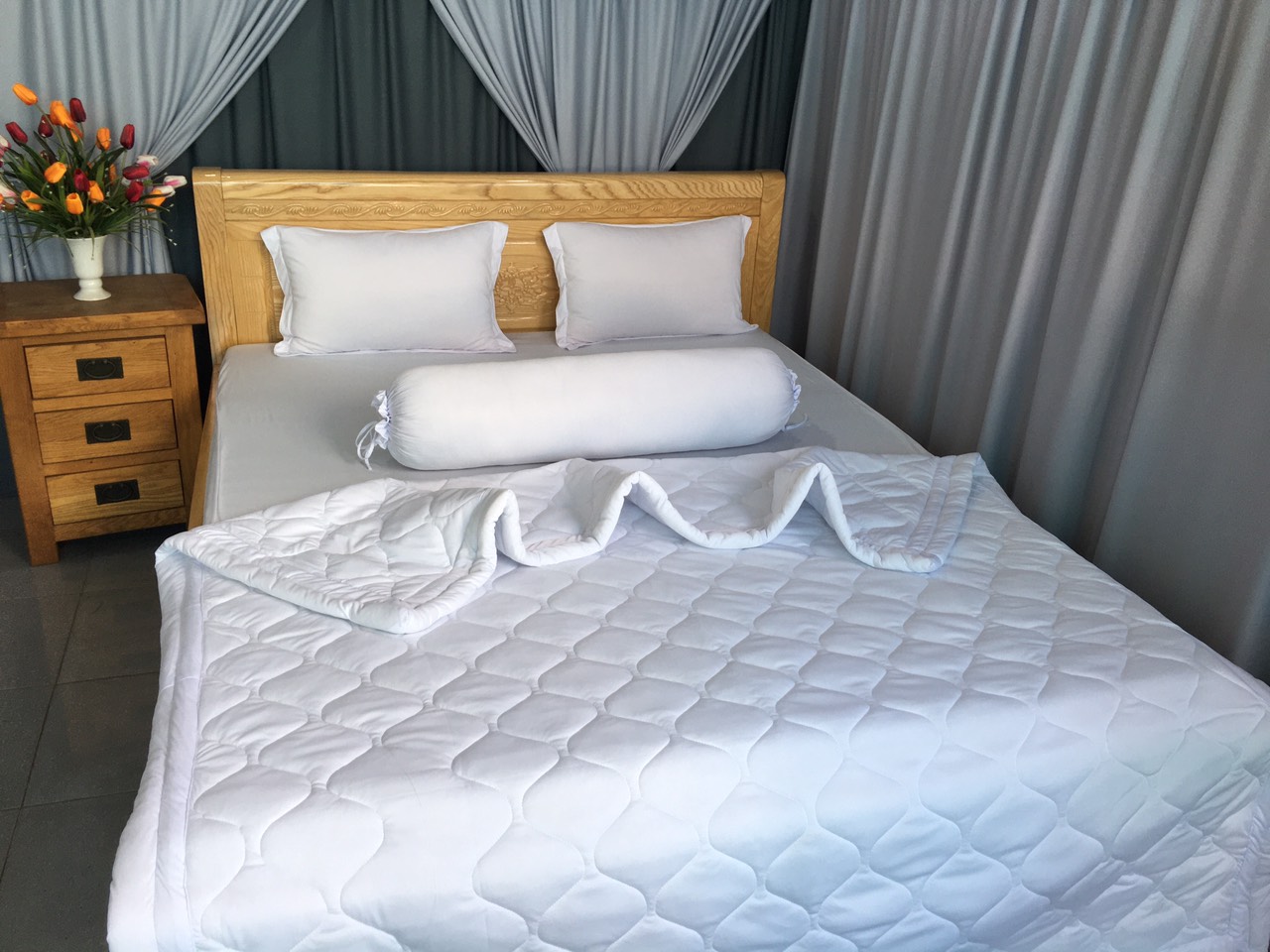 [HCM]Drap Lẻ Thun Lạnh Hàn Quốc Lan Phạm Bedding - Màu Trắng